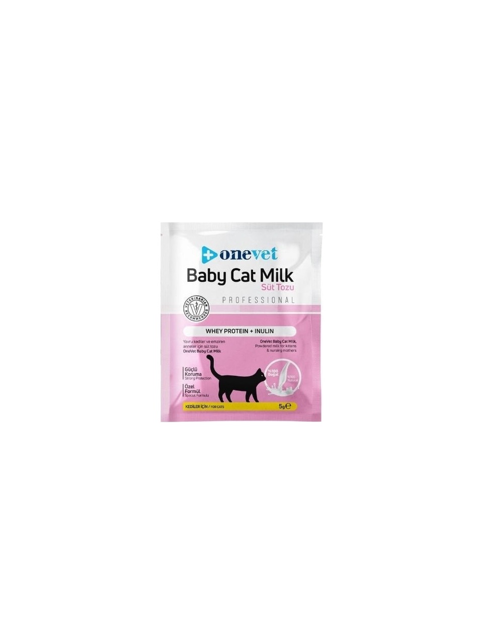 OneVet Baby Cat Milk Sindirim ve Büyüme Destekleyici Yavru ve Anne Kedi Süt Tozu 5 gr