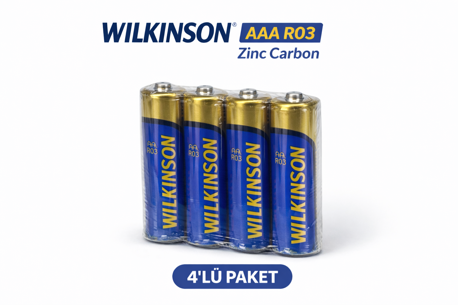 Wilkinson AAA R03 İnce Pil Zinc Carbon Ultra Energy 2 li 2 Paket